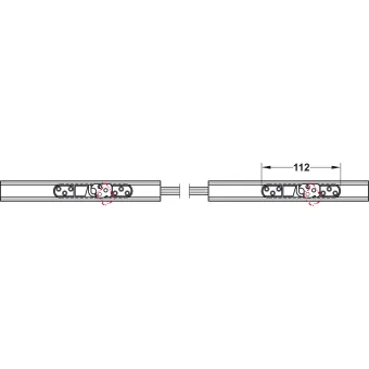 Sliding door fitting, Slido D-Line11 80L, set without running track