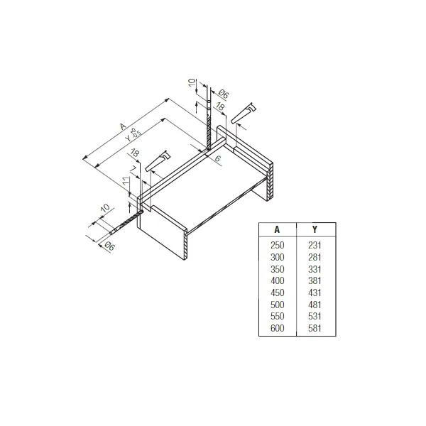 Concealed runner EXCEL soft close, partial extension L350mm