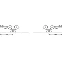 Sliding door fitting, Häfele Slido D-Line11 80P, set without running track