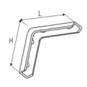 Shelf support L120mm black