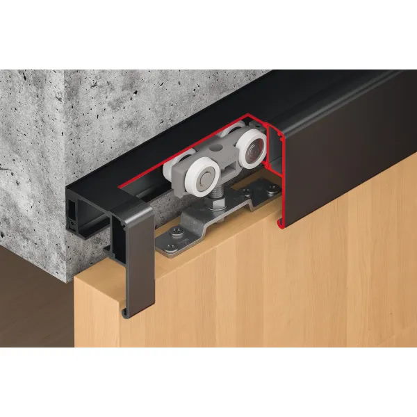 SDS Slido D-Line11 80P medinėms 1 durims su švelniu stabdymu 1 kryptimi