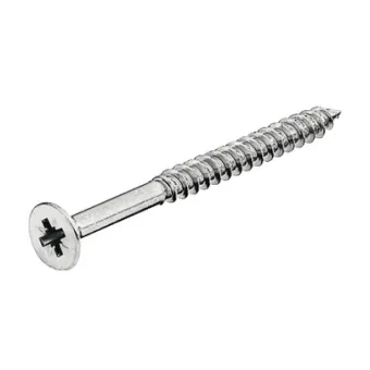 Chipboard screw with partial thread 4.5x80/48mm yellow, 1000 pcs