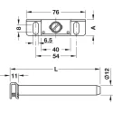 Shelf support, With screw-on plate