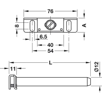 Shelf support, With screw-on plate