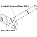 Shelf support, with wood-screw thread and wall plug