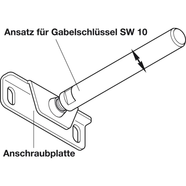 Shelf support, with wood-screw thread and wall plug