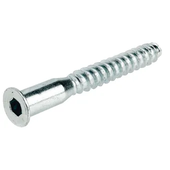 One-piece connector, confirmat, 7x50mm, SW4, countersunk head, for drill hole Ø5mm, steel, zinc plat