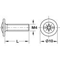 Varžtas rankenėlei M4x38mm, sriegis