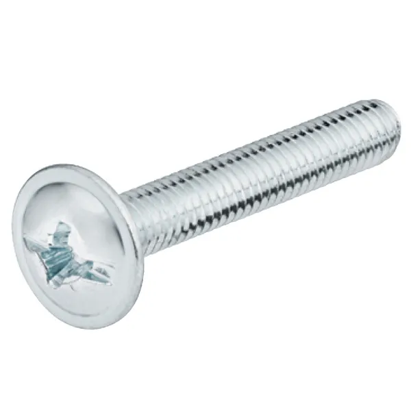 Threaded screw, Flat head, M4 combination cross slot, head Ø10mm, zinc plated