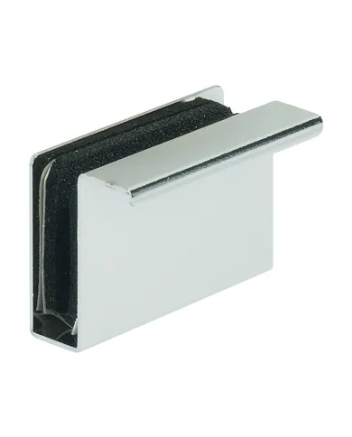Counterpiece with handle, For magnetic pressure catch, glass door, height 23mm