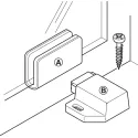 Magnetukas viengubas atšokantis baltas