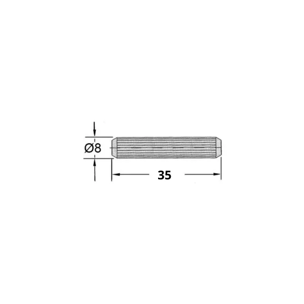 Wooden dowel 8x35mm, 800 pcs