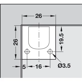 Locking part, Duomatic Push, for wooden doors