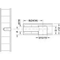Connector housing MINIFIX Ø15mm, H19.5mm, for wood thickness from 29mm