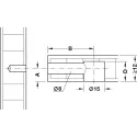 Connector housing MINIFIX Ø15mm, H12.5mm, for wood thickness from 16mm