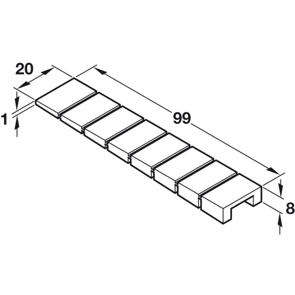 Wedge strip, Plastic