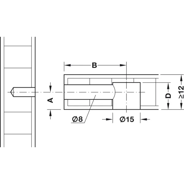 Ekscentrikas MINIFIX Ø15mm, H13,5mm, plokštės storis min. 18mm