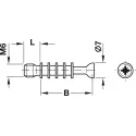 Connecting bolt Minifix M200, M6