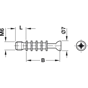 Sąvarža Minifix M200, 7,5x34mm, M6 sriegis