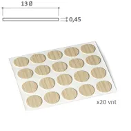 Dangtelis klijuojamas D13 wenge pilkas (9005)(20vnt)