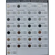 Dangtelis klijuojamas D20 wenge pilkas (9005)(15vnt)