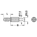 Connecting bolt, S200, reduced play, System Minifix®, for drill hole Ø5mm