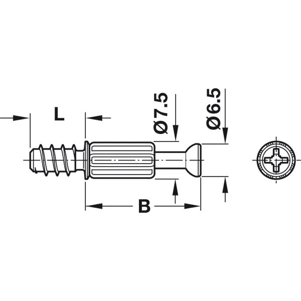 Sąvarža 11x34mm, sriegis Ø5mm, cinkuota