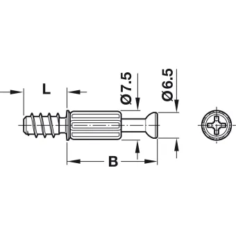 Sąvarža 11x34mm, sriegis Ø5mm,