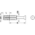 Spreading bolt, Häfele Minifix® C100, for drill hole Ø8mm