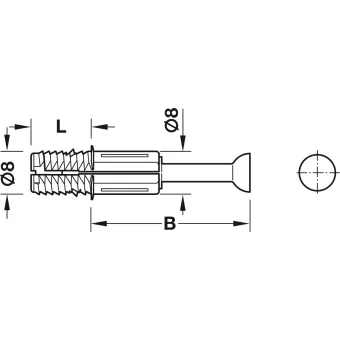 Sąvarža greito jungimo 11,5x24mm, sriegis Ø8mm,