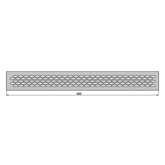 Ventilation grill aluminum 60x485mm