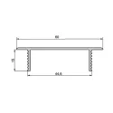 Grotelės ventiliacinės aliuminis 60x485mm,