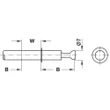 Double-ended bolts, Häfele Minifix® system, with snap ring, bolt hole Ø8mm