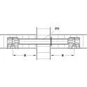 Double-ended bolts, Häfele Minifix® system, with snap ring, bolt hole Ø8mm