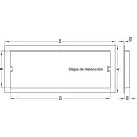 ventilation trims, plastic, with fixing clips, with louvres