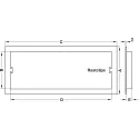 ventilation trims, plastic, with fixing clips, with louvres