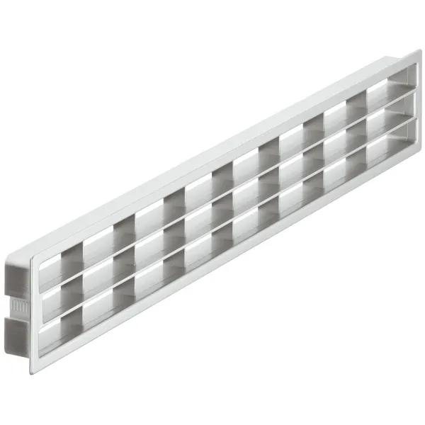 ventilation trims, plastic, with fixing clips, with louvres
