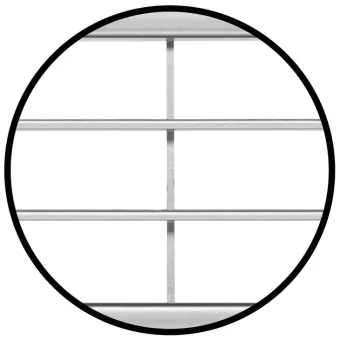 ventilation trims, plastic, with fixing clips, with louvres
