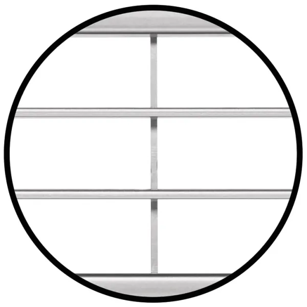 ventilation trims, plastic, with fixing clips, with louvres