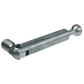 Mitre-joint connector, with joint, for installation on one side, M6 thread