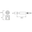 Screw for connector F-7300