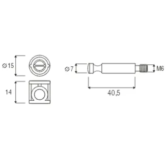Screw for connector F-7300