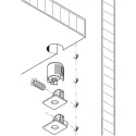 Cabinet connector, Tab 18, with tensioner