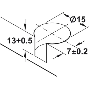 Cabinet connector, Häfele Ixconnect Tab 15 T