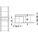Jungtis RAFIX 20x14,2mm, juoda be lankelio S19mm,