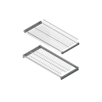 Dish rack 2-piece 310, with two trays, MW450mm, black