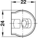 Jungtis RAFIX 20x14,2 ruda su lank S19 HAFELE