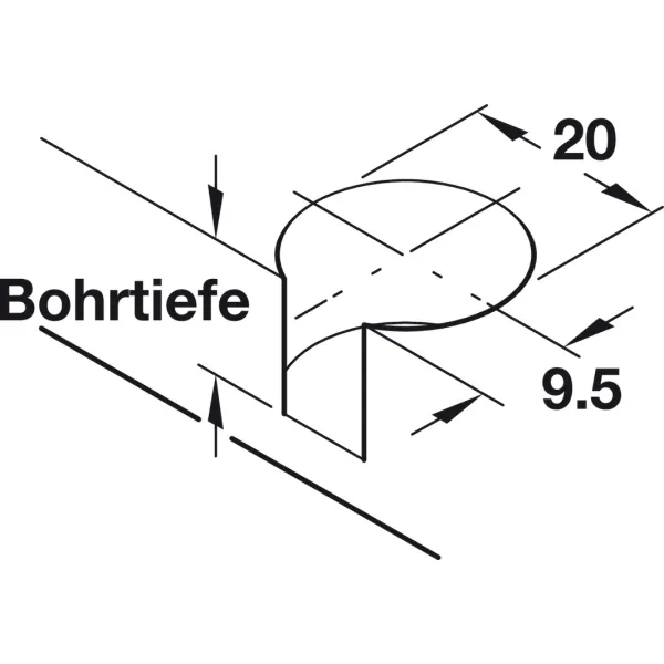 Jungtis RAFIX 20x14,2 ruda su lank S19 HAFELE