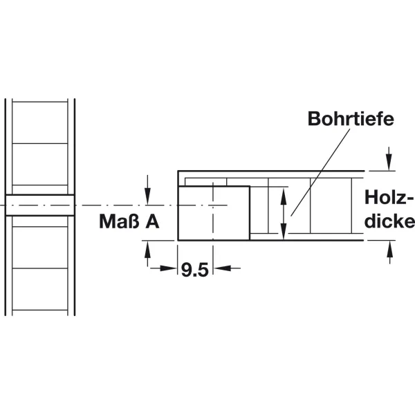 Jungtis RAFIX 20x14,2 ruda su lank S19 HAFELE