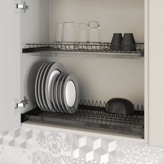 Dish rack 2-piece 310, with two trays, MW800mm, chrome